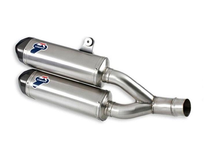 012IO - PAIR OF APPROVED SILENCERS TERMIGNONI STAINLESS STEEL for DUCATI MONSTER 1100 EVO