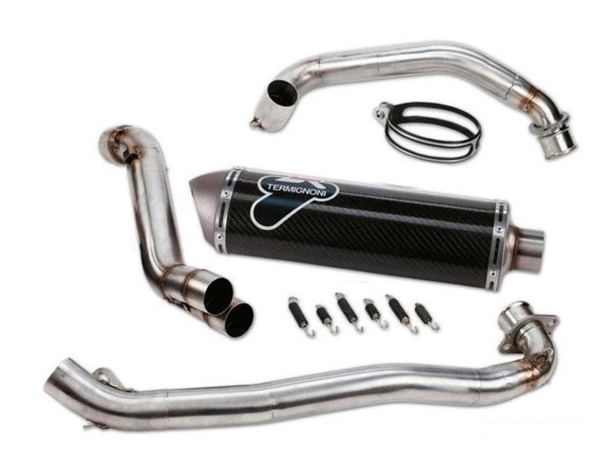 031CR - COMPLETE CARBON EXHAUST SYSTEM TERMIGNONI for DUCATI HYPERMOTARD 796
