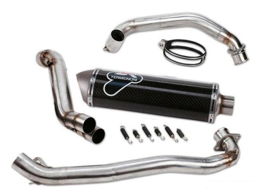 131CR - TERMIGNONI HIGH CARBON COMPLETE RACING EXHAUST SYSTEM fer DUCATI HYPERMOTARD 1100
