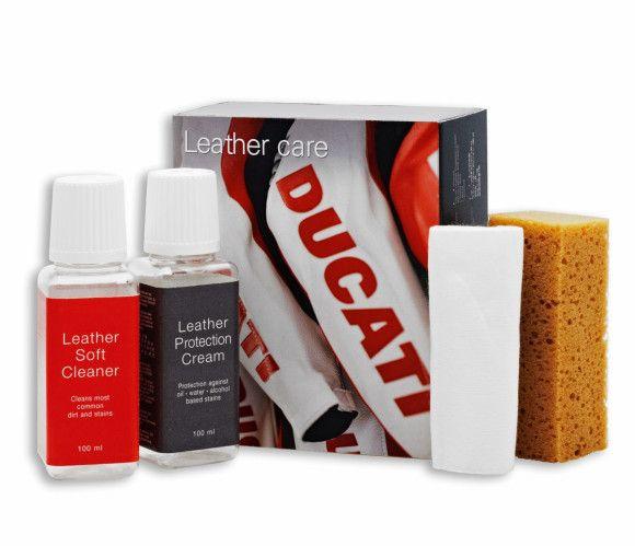 Sada na ošetřování kožených oděvů a doplňků- LEATHER CARE DUCATI 2014