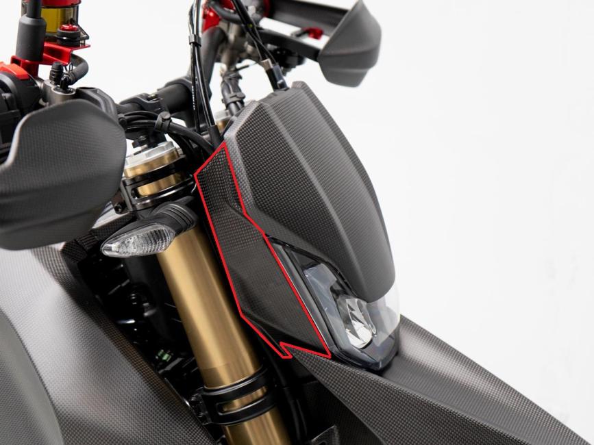 CRB148O - HM 698 MONO MATT CARBON HEADLIGHT FRAME