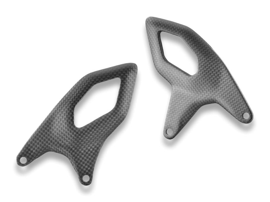 CRB263O - CARBON MATT HEEL GUARDS for Ducati PANIGALE / STREETFIGHTER V2 2025