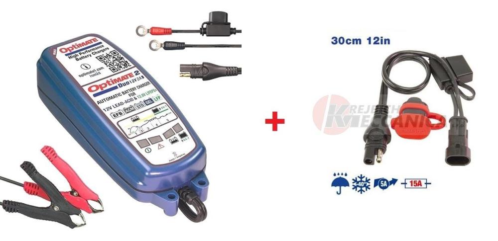 Nabíječka pro motocykly OPTIMATE 2 DUO + kabel MV Agusta