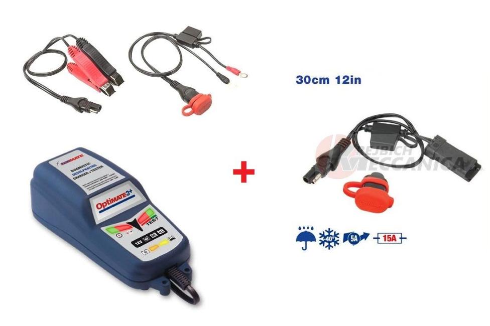 Nabíječka pro motocykly OPTIMATE 3 + kabel Ducati EURO 2-3-4