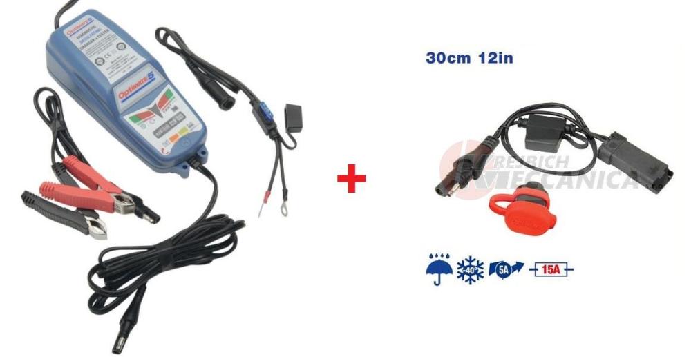 Nabíječka pro motocykly OPTIMATE 5 + kabel Ducati EURO 2-3-4