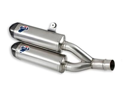 012IO - PAIR OF APPROVED SILENCERS TERMIGNONI STAINLESS STEEL for DUCATI MONSTER 1100 EVO