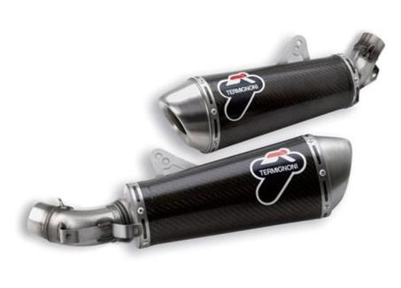 013CR - PAIR OF TERMIGNONI RACING SILENCERS CARBON for DUCATI MONSTER 696,796,1100