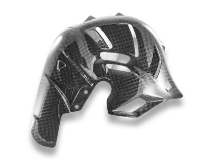 CRB255O - GLOSSY CARBON EXHAUST COVER "AIR" for Ducati PANIGALE V4 2025->