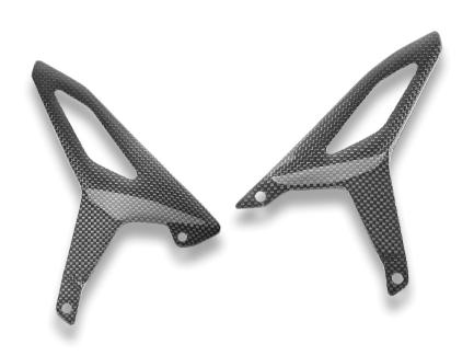 CRB270L - GLOSSY CARBON HEEL GUARDS for Ducati  STREETFIGHTER V4 2025->