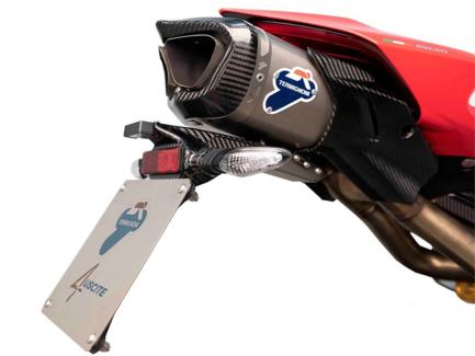 D182PT - TERMIGNONI LICENSE PLATE HOLDER FOR FULL SYSTEM- 4 USCITE for DUCATI PANIGALE V4
