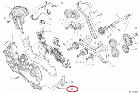 FILTER, AIR for COVER TIMING BELT Ducati MULTISTRADA 1260, DIAVEL 1260