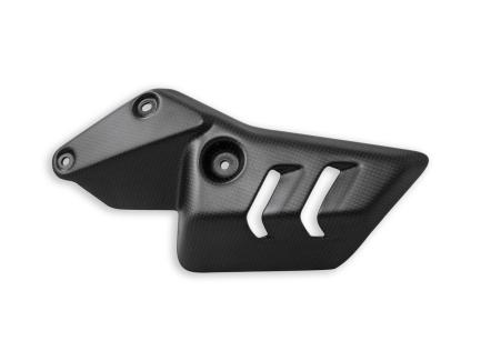 CRB128O - DIAVEL V4 LEFT EXHAUST HEAT SHIELD MATT CARBON