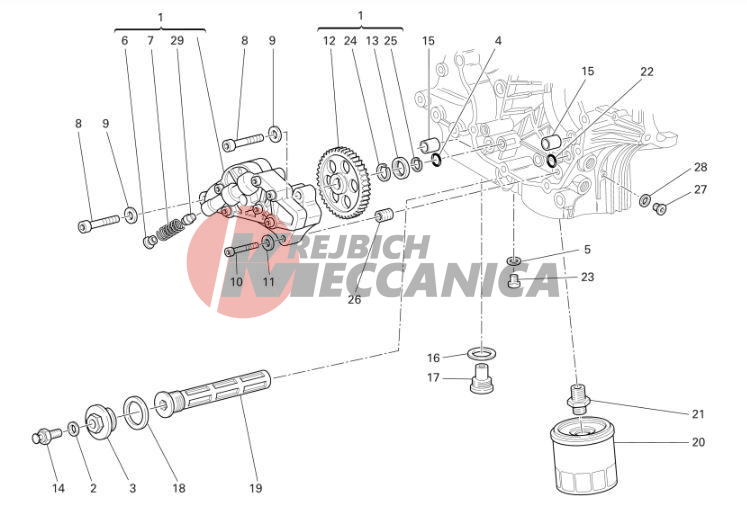 Filters and oil pump