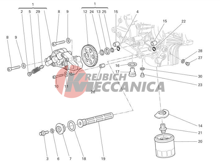 Filters and oil pump