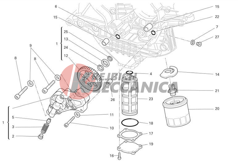 Filters and oil pump
