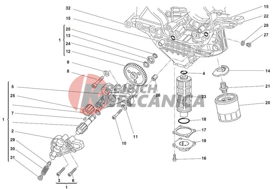 FILTERS AND OIL PUMP