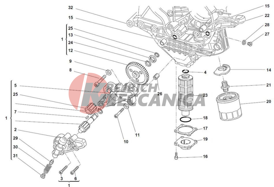 FILTERS AND OIL PUMP