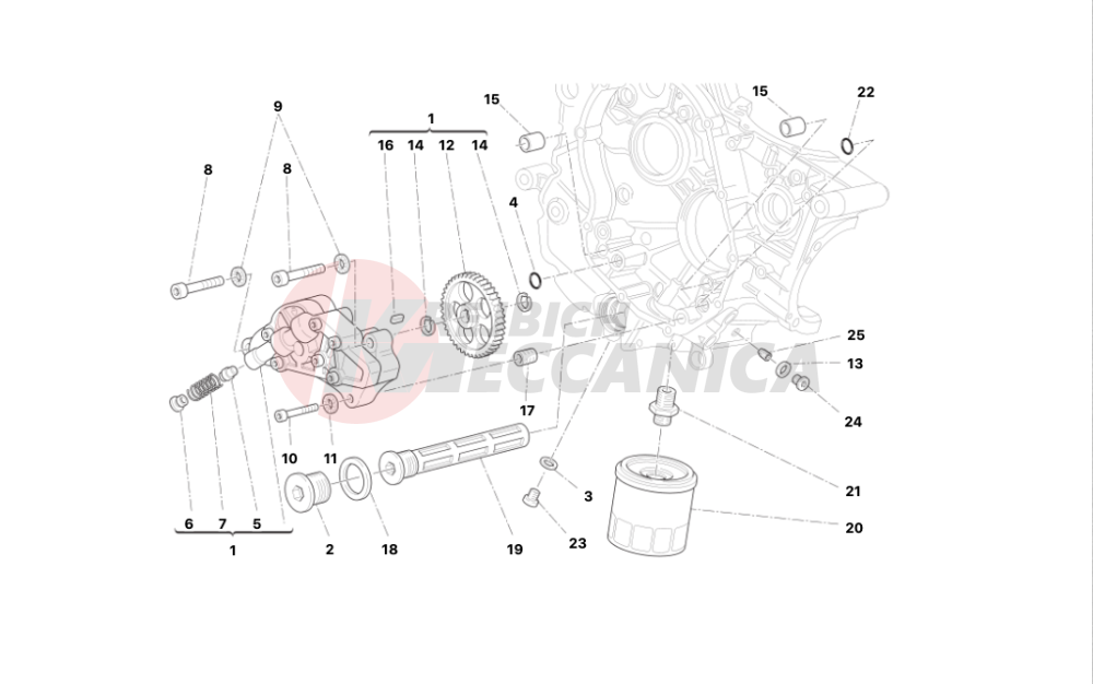 Filters and oil pump