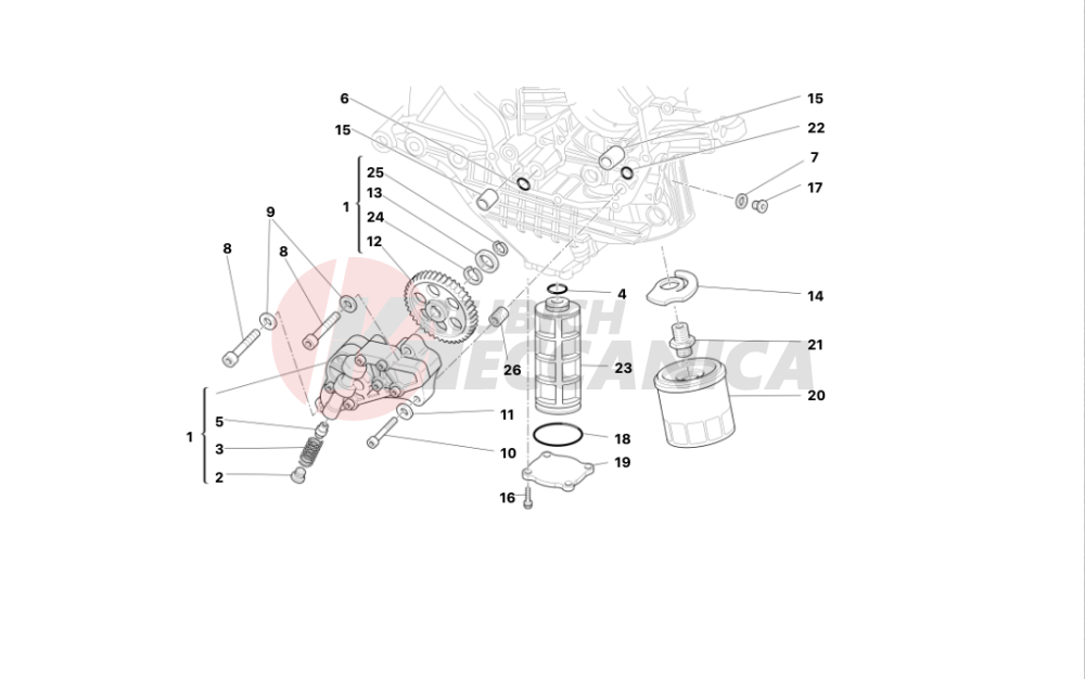 Filters and oil pump