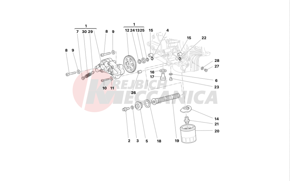 Filters and oil pump