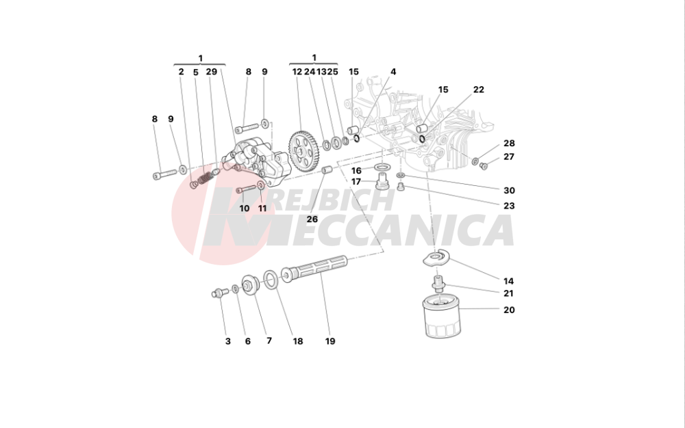 Filters and oil pump