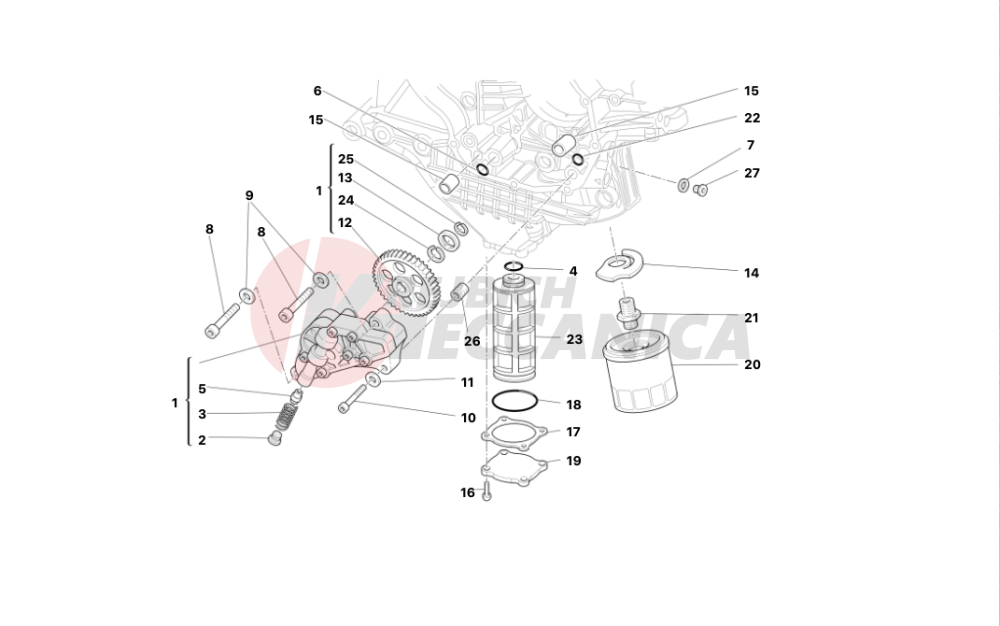 Filters and oil pump