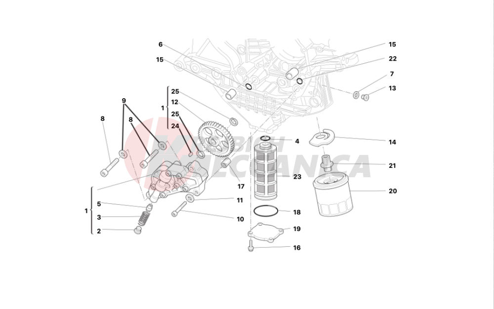 Filters and oil pump