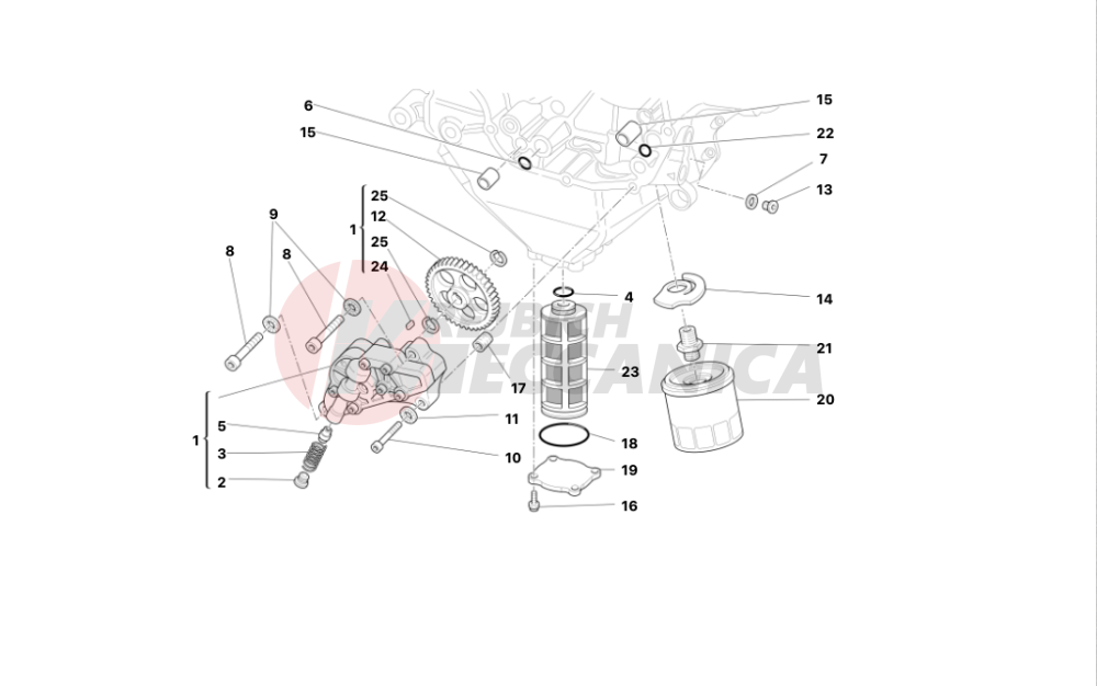 Filters and oil pump