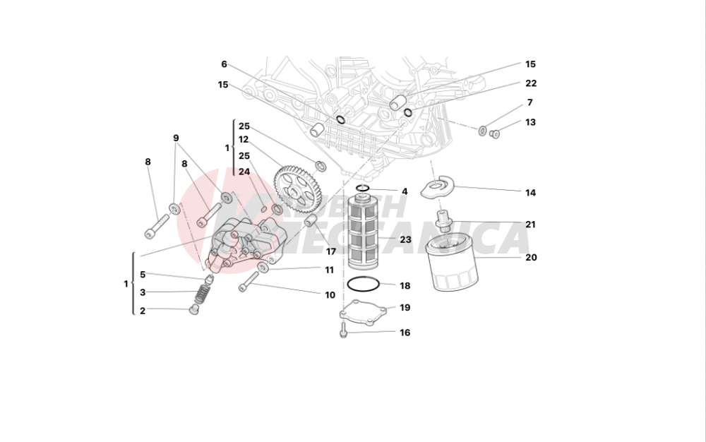 Filters and oil pump