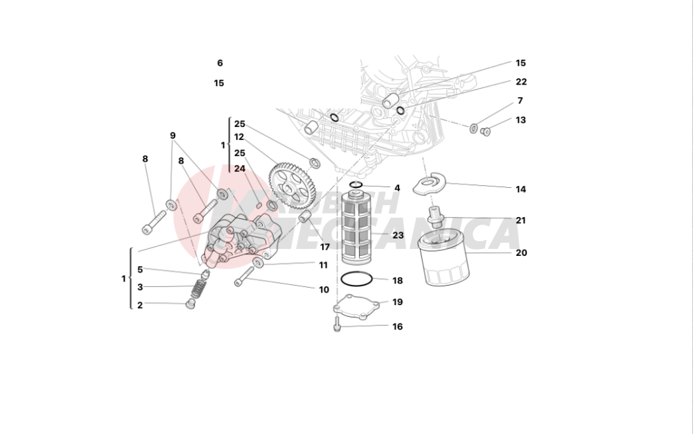 Filters and oil pump