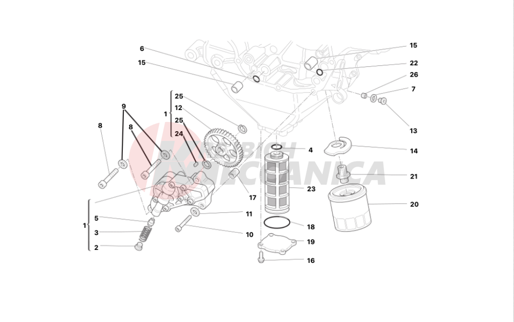 Filters and oil pump