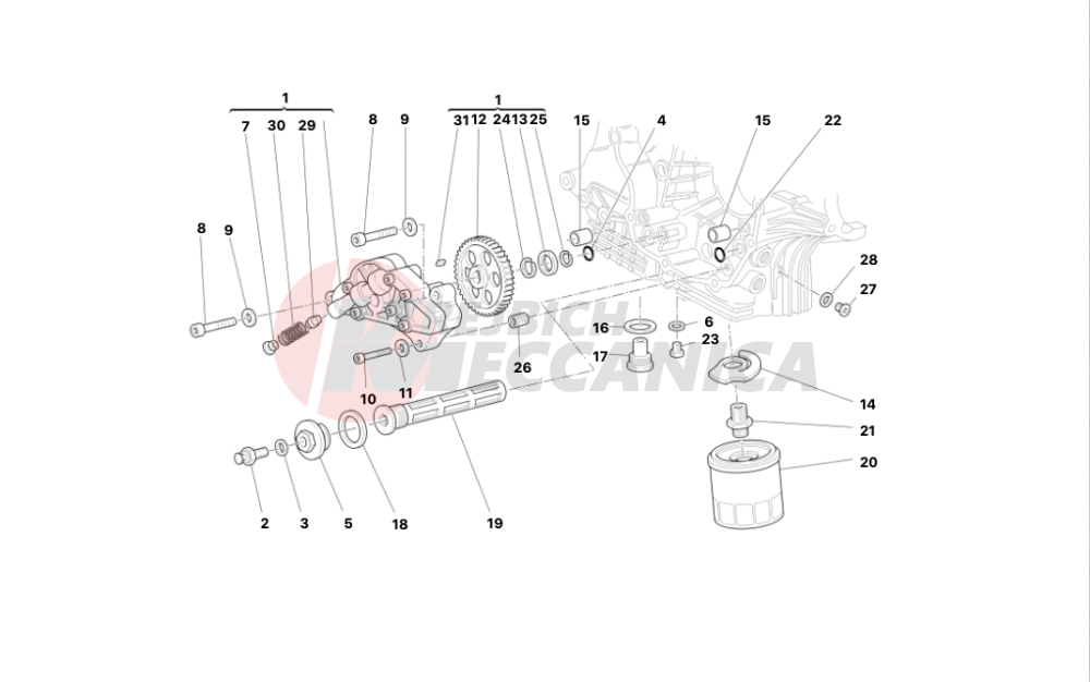Filters and oil pump