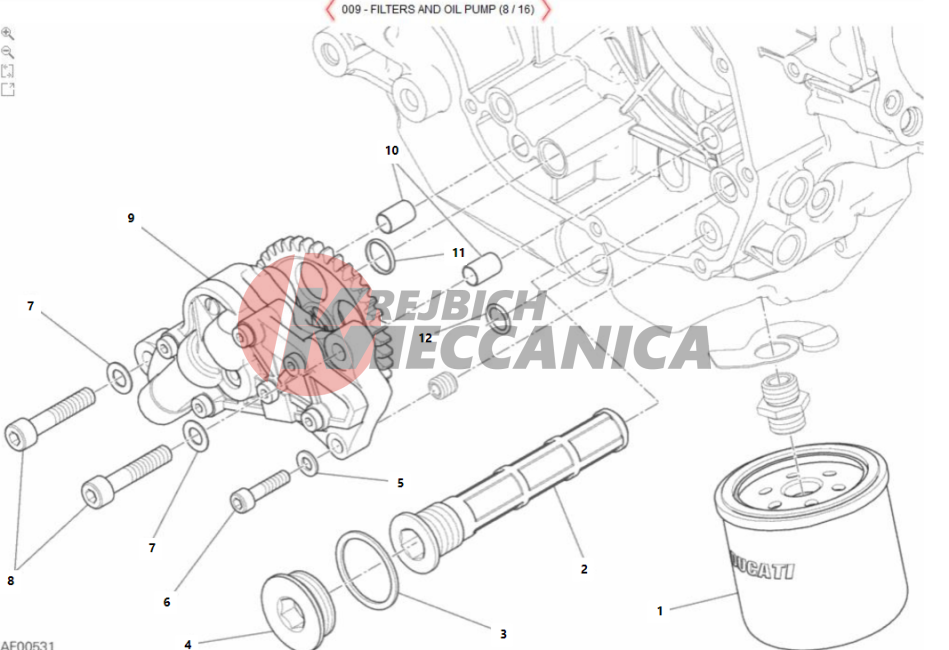 Filters and oil pump