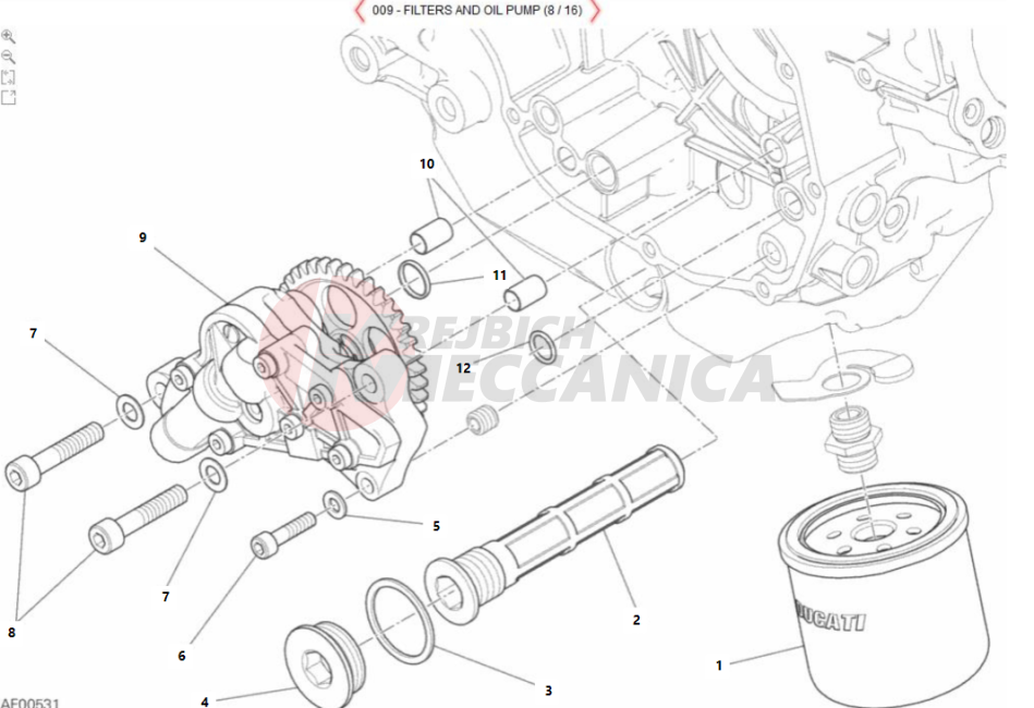 Filters and oil pump