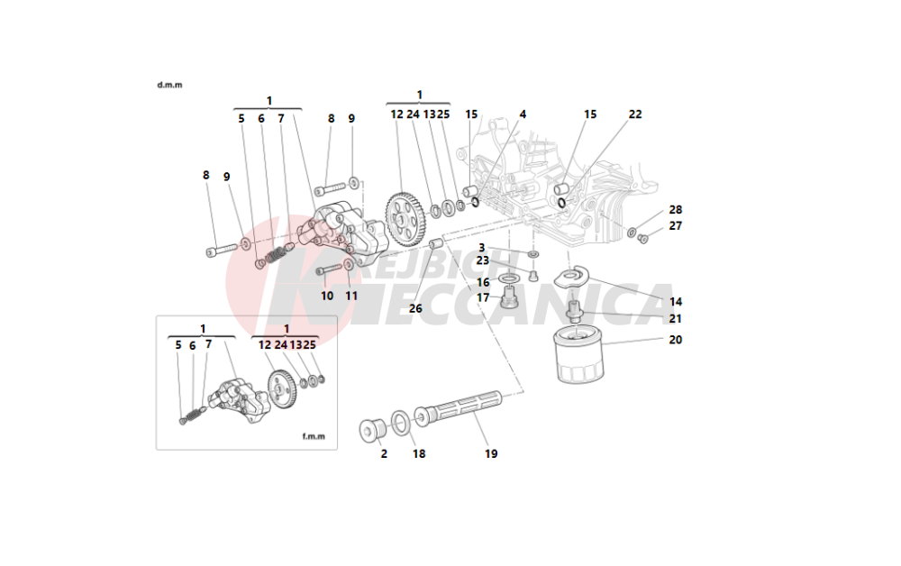 Filters and oil pump