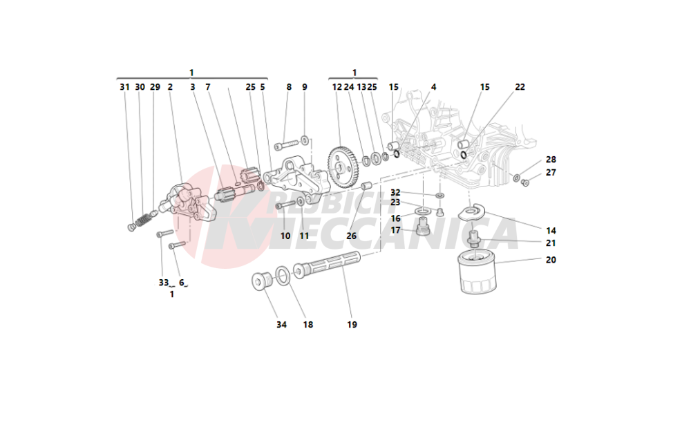 Filters and oil pump