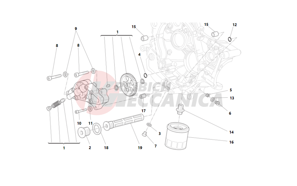 Filters and oil pump