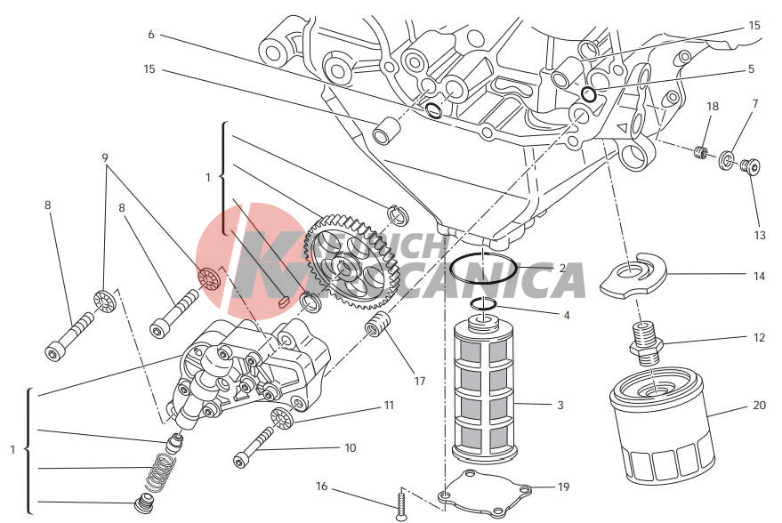 Filters and oil pump