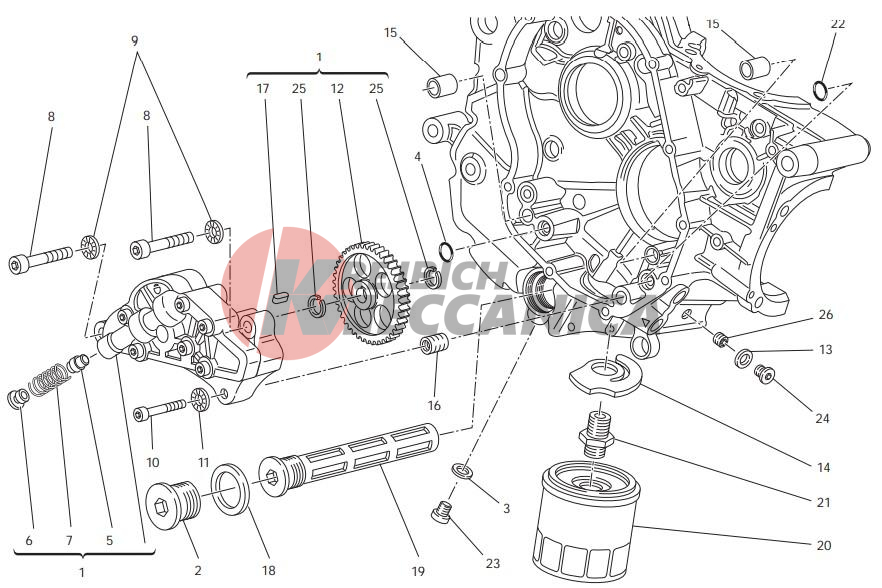 Filters and oil pump