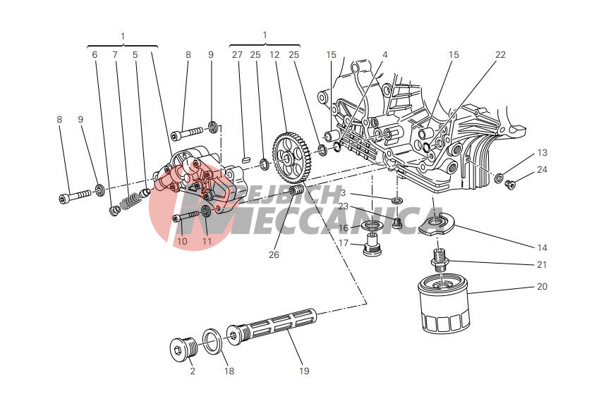 Filters and oil pump