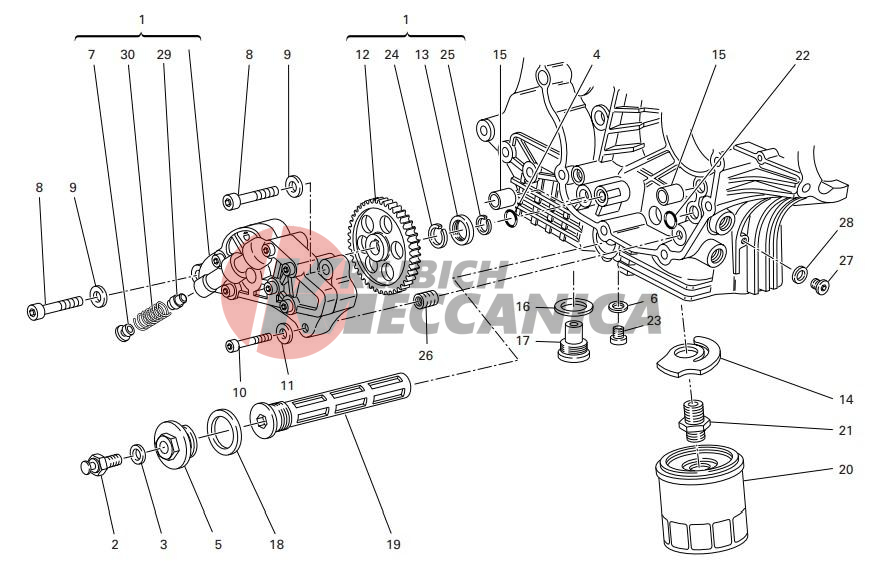 Filters and oil pump