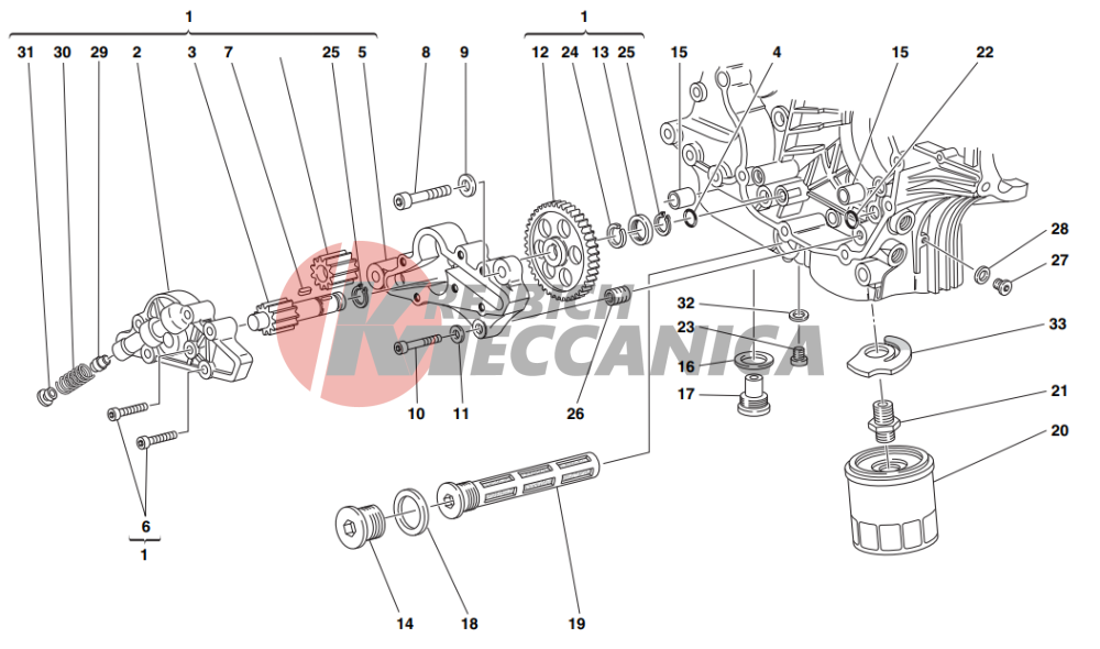 Filters and oil pump