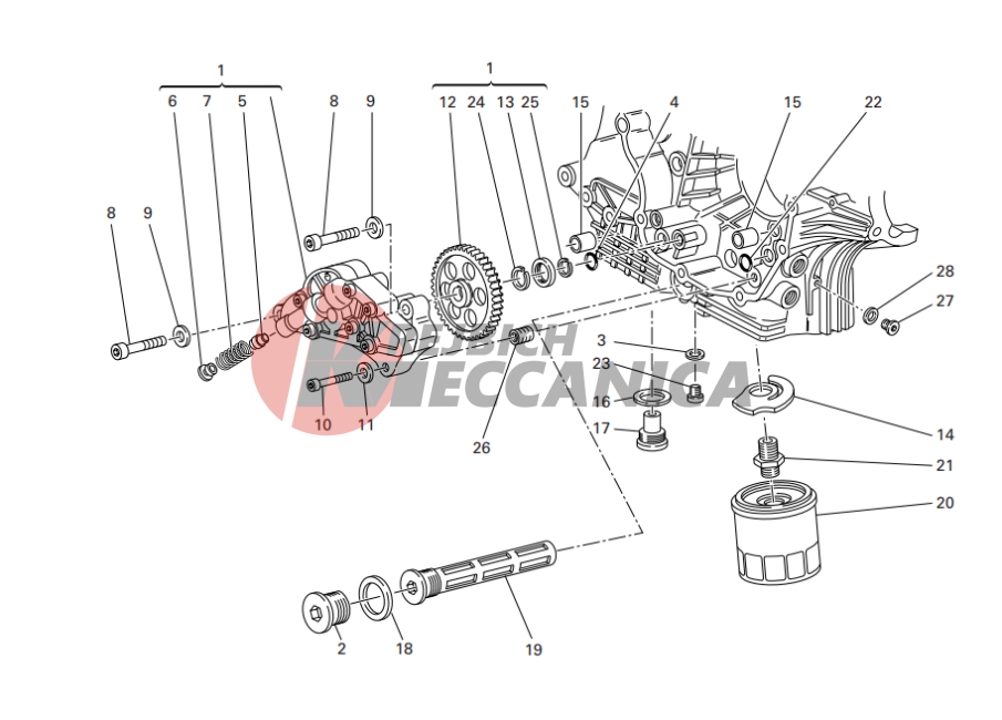 Filters and oil pump