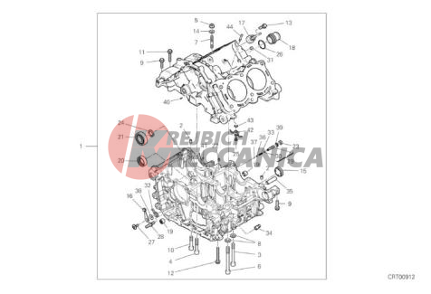 HALF-CRANKCASES PAIR