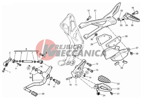 FOOTRESTS, LEFT