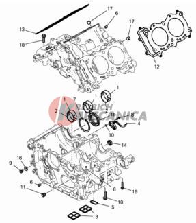HALF-CRANKCASES PAIR