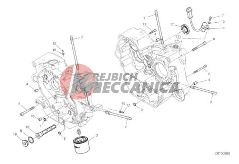 HALF-CRANKCASES PAIR
