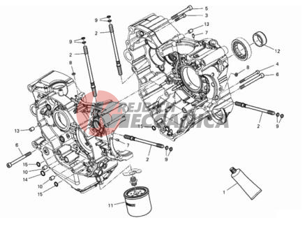 HALF-CRANKCASES PAIR