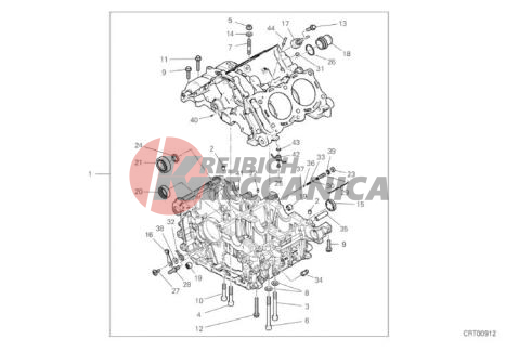 09A HALF-CRANKCASES PAIR