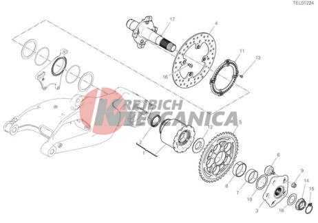 REAR WHEEL SPINDLE